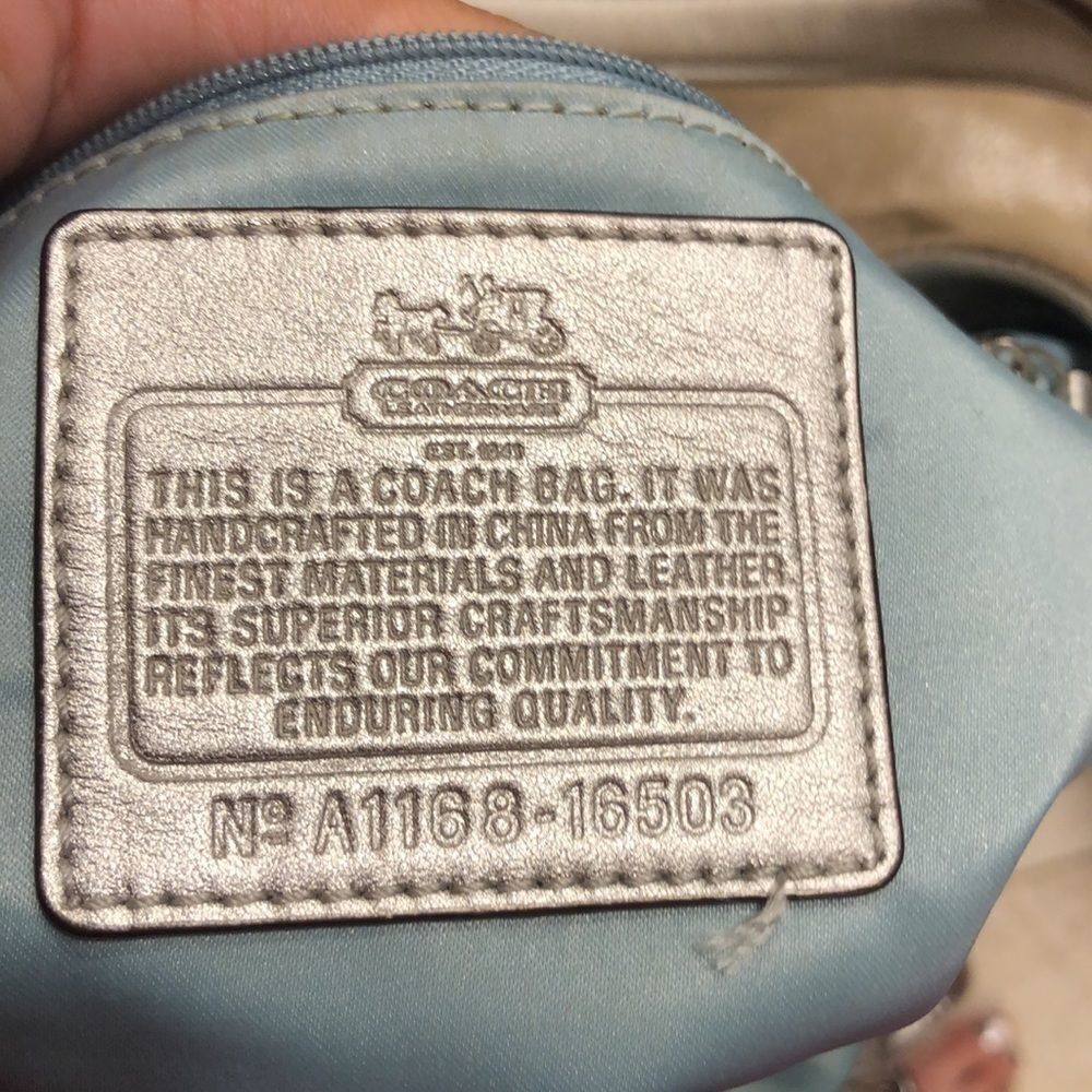 COACH gold leather hobo purse - Picture 16 of 16